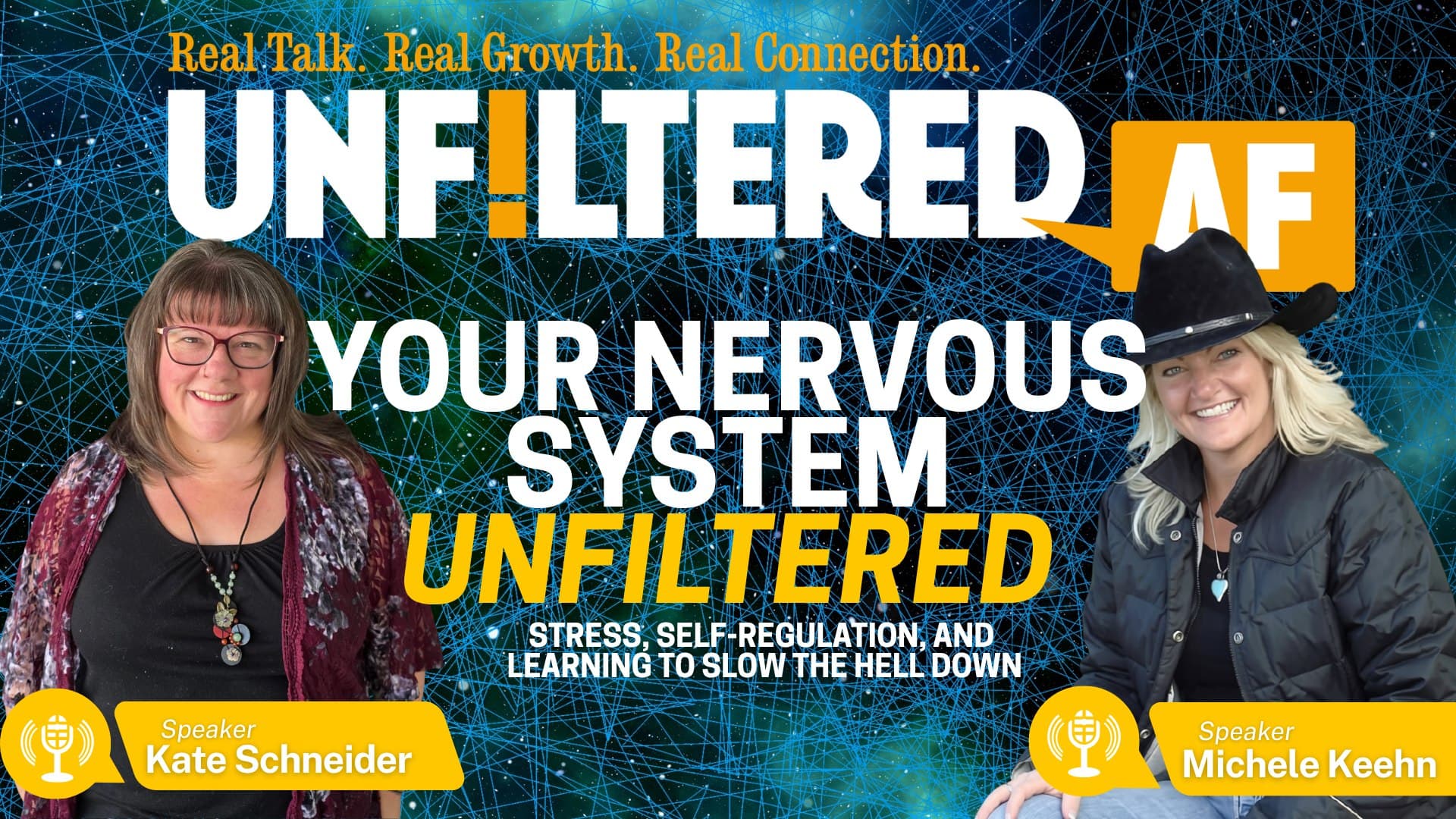 Official event artwork for Your Nervous System Unfiltered: Stress, Self-Regulation, and Learning to Slow the Hell Down.